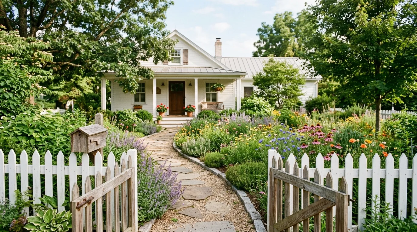 Bring in lighting that improves evening curb appeal inspiration for a front yard landscape.